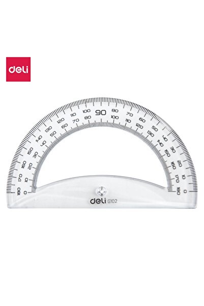 Deli EG10212 Protractor 180° (φ12 cm) – ideal for geometry measurements & angle drawing