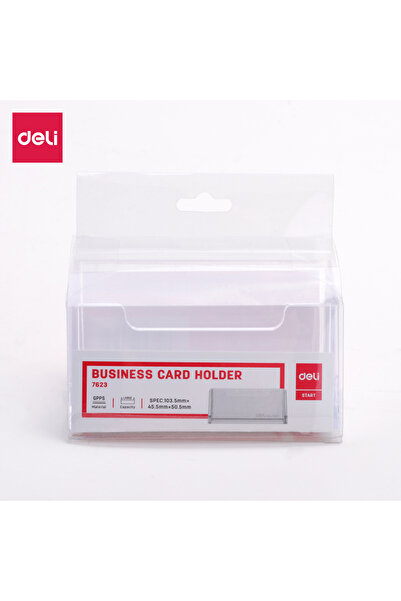 Deli حامل بطاقات العمل Deli E7623، شفاف GPPS - لتنظيم وعرض البطاقات على المكتب