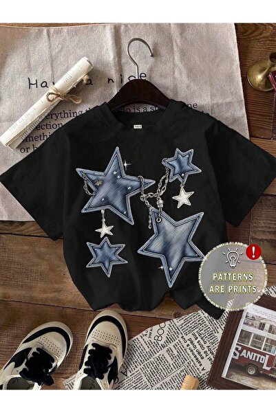 Tarzsokak Μπλουζάκι με στρογγυλή λαιμόκοψη και κοντό μανίκι με σχέδιο αστεριών