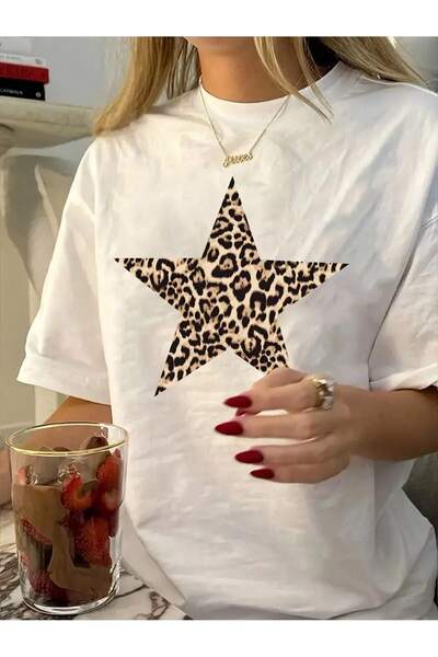 Tarzsokak Μπλουζάκι με στρογγυλή λαιμόκοψη και κοντό μανίκι με σχέδιο αστεριών