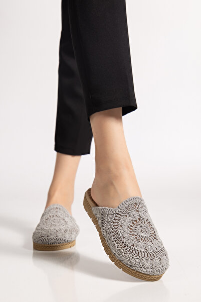 Genetti LACELUX Papuci de zi cu zi pentru femei, cu dantelă închisă în față