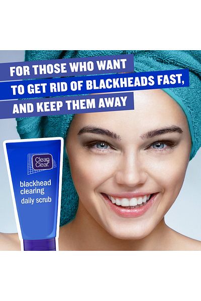 Clean & Clear Blackhead Clearing Daily Scrub 150ml – Gentle Exfoliating Face Scrub with Natural