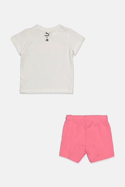 Puma Toddlers Girl 2 Piece Set Brand Logo Top With Short, Pink