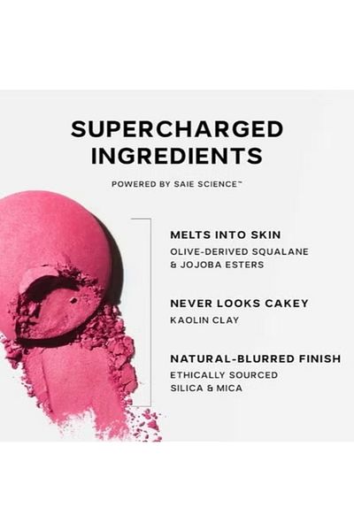 SAIE SuperSuede™ Talc-Free Powder Blush 3g – Amore - bright fuschia