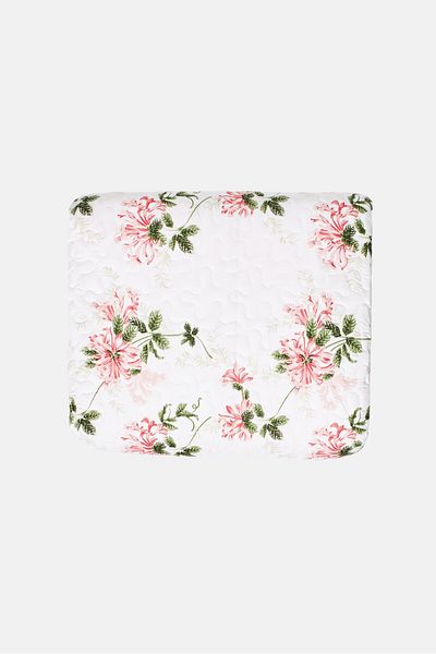 Catherine Malandrino 3 Pieces King Floral Pattern Bedspread With Pillow Case Set, Multicolor