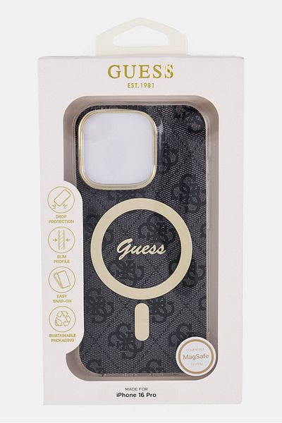 Guess iPhone 16 Pro 4G Design With Magsafe IML Hard Case, Multicolor
