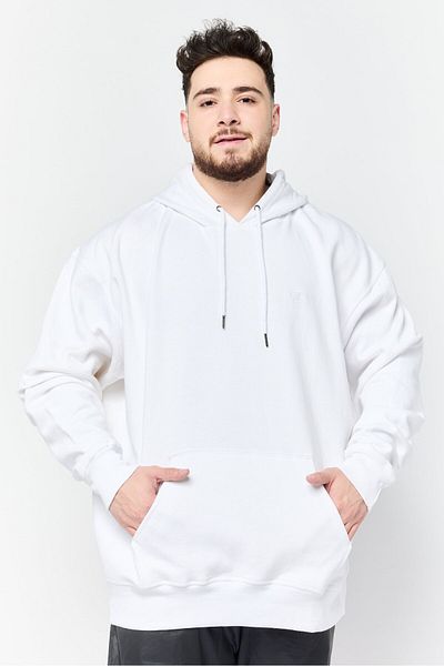 Champion Men Sportswear Fit Long Sleeves Outdoor Hoodie, White