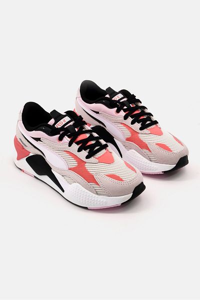 Puma Men Rs-X3 Twill Airmesh Lace Up Sport Shoes, Nimbus Cloud/Georgia Peach
