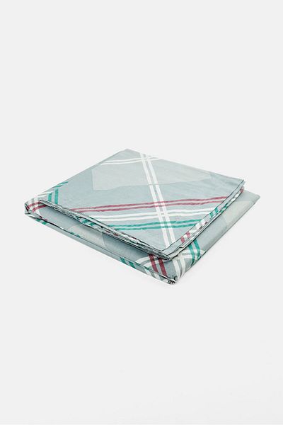 NAUTICA COMPETITION Double Checkered Bedsheet 228 x 274 cm, Cool Grey