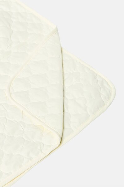 NANETTE LEPORE Single 2 Pieces Quilted Bedspread With Pillow Case Set, Cream