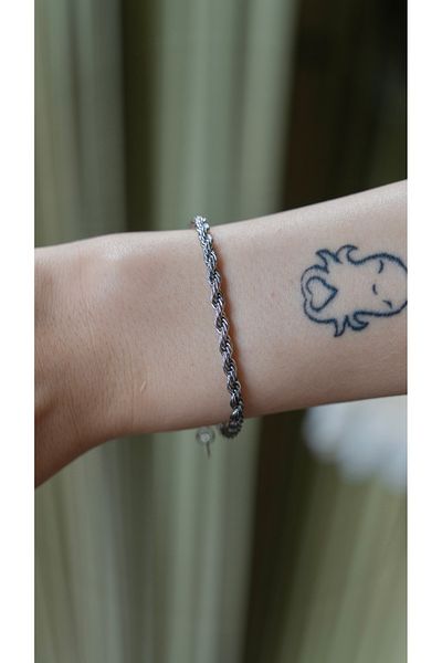 Home Sihra Accessories Steel Chain Bracelet Silver Color
