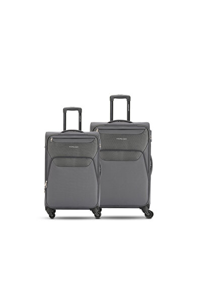 kamiliant BALI 2 PCS SET (55 + 68 CM) SOFT Luggage GREY