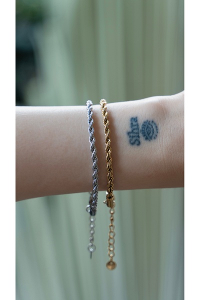 Home إكسسوارات سيهرا سوار سلسلة فولاذية لون ذهبي