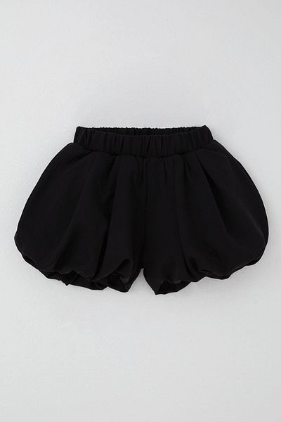 Breeze Girl's Skirt Look Balloon Shorts with Elastic Waist Detail 8-14 Years, Black