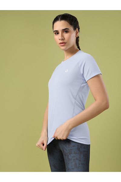 Technosport By Styli Solid Crew Neck Short Sleeve T-Shirt