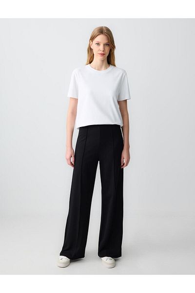 Jimmy Key Loose fit High Waist Knitted Black Trousers