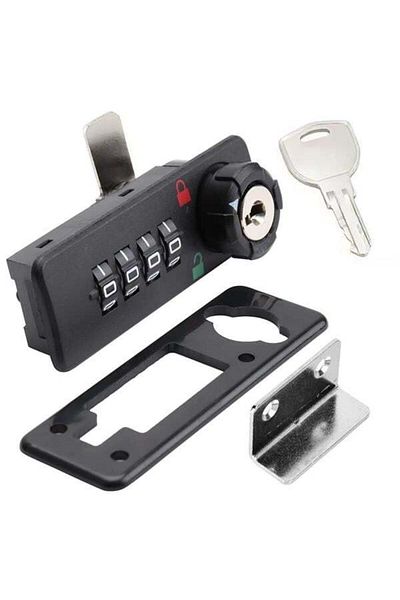 Modafiks Powermaster Pm-26731 Mechanical Black Drawer Cabinet Lock with 4 Digit Combination and Key (Left)