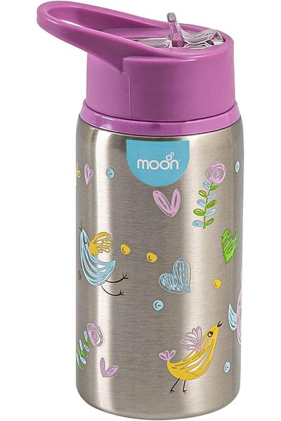 Moon Single Wall SS Sipper Bottle 90x75x182mm 530ml / 18oz-Purple