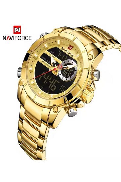 Naviforce New Sport Men Watches Brand Quartz Wrist Watch for Man Waterproof Dual Display Clock
