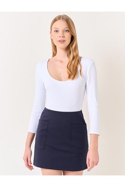 Jimmy Key U-Neck Truvakar Sleeve Basic T-Shirt