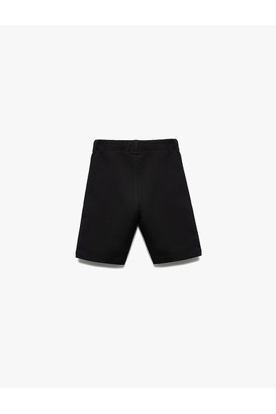 Koton Cotton Elastic Waist Palm Print Detailed Shorts