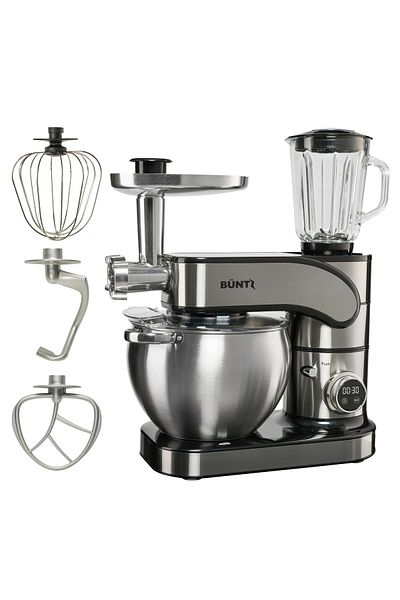 Buntz Buntz Food Processor, BMP-2000SL, 2000 W, 10 L Stainless Steel Bowl, 6 Speeds, Touch Screen, 3 in 1, Stainless Steel