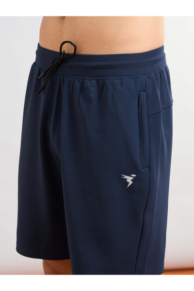Technosport By Styli Solid Slim Fit Sports Shorts with Drawstring