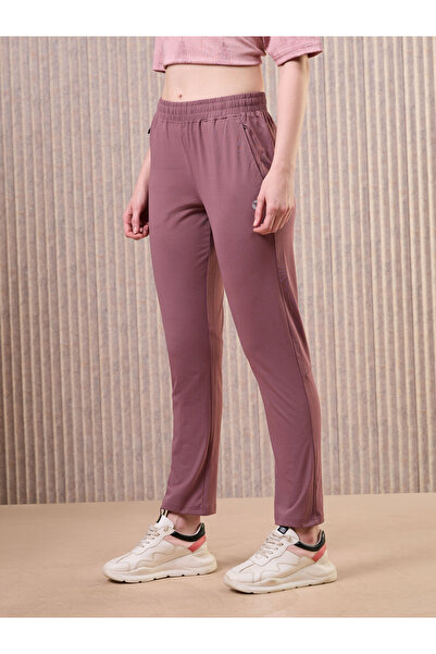 Technosport By Styli Women Solid Slim Fit Track Pants with 4 Way Crispy