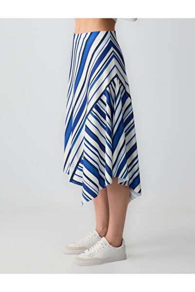 Jimmy Key Relaxed Fit Regular Waist Patterned Knitted Midi Skirt