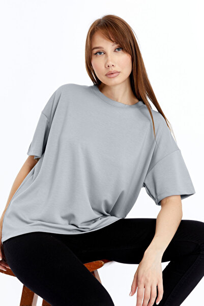 KRAVEN Women's Modal T-Shirt Oversize Comfortable Loose Fit T-Shirt Heavy Fab...