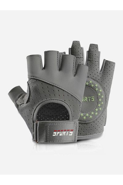 Styli Breathable Peep Text Silicon Grip Lifting Gloves