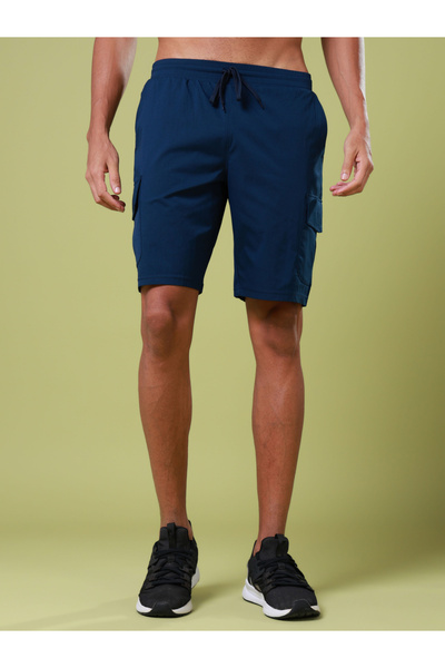 Technosport By Styli Men Solid Slim Fit Shorts with TS Flexi