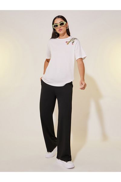 Styli Floral Print Round Neck T-shirt