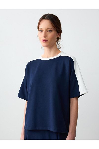 Jimmy Key Dark Blue Knitted Sweatshirt