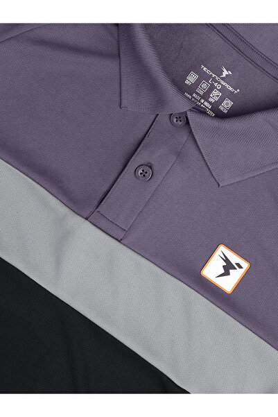 Technosport By Styli Color Block Short Sleeve Polo T-Shirt