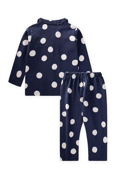 Cigit Set pijamale cu buline 8-12 ani Bleumarin