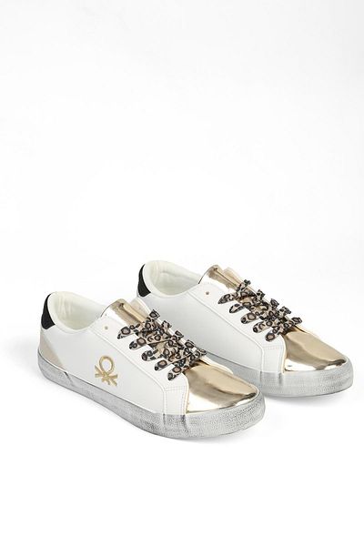 Benetton White Women's Sports Shoes Imported Bni-11526