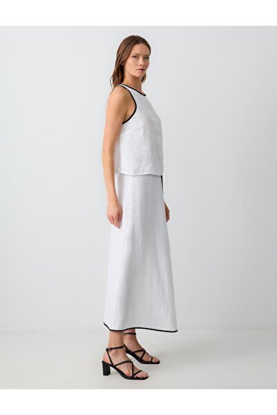 Jimmy Key Woven White Skirt