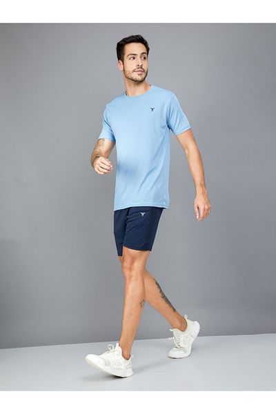 Technosport By Styli Men Solid Slim Fit Shorts with TECHNO DRY