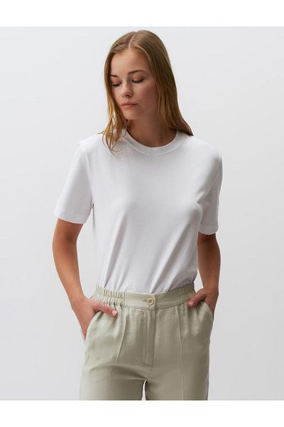 Jimmy Key Crew Neck Basic Cotton T-Shirt