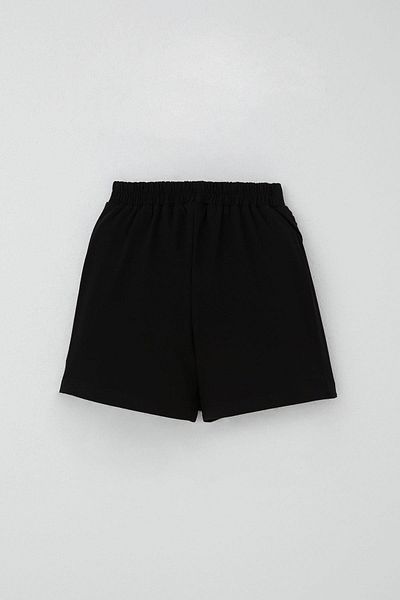 Breeze Girl's Shorts Skirt with Bow Accessory and Ruffles, Age 6-10, Black