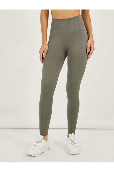 Styli Textured Waistband Detail Leggings