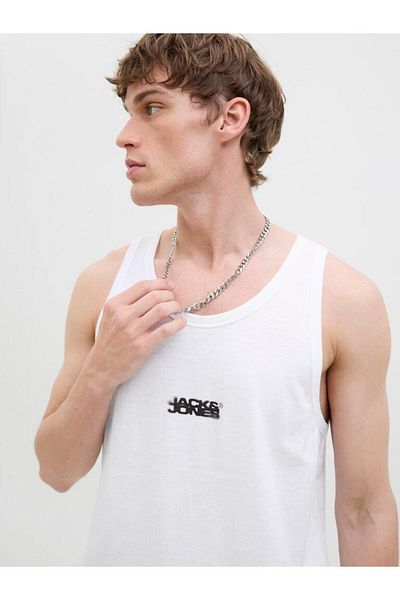 Jack & Jones Logo Print Relaxed Fit Tank
