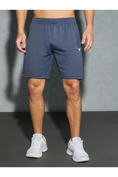 Technosport By Styli Men Solid Slim Fit Shorts with TECHNO DRY