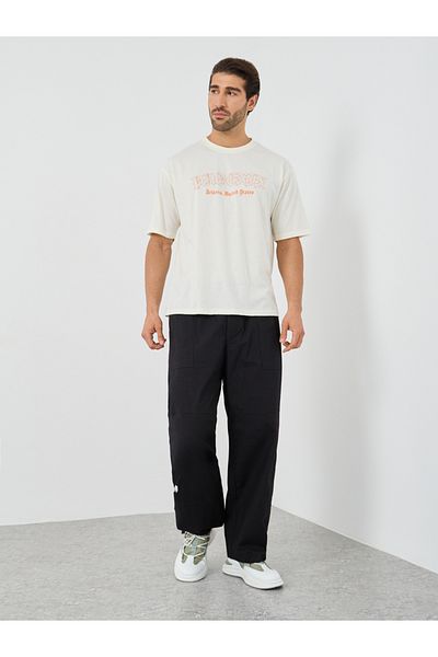 Styli Slogan Print Crew Neck Oversized T-Shirt