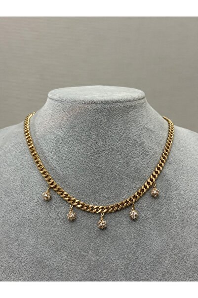 XUPING JEWELRY 18K zirkon taşlı gold kolye paslanmaz kararmaz