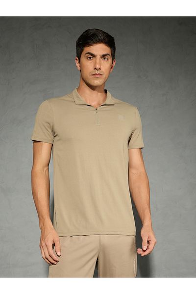 Technosport By Styli Solid Short Sleeve Stretch Polo T-Shirt