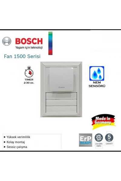Bosch F1500 DH 100 Lük Zaman Ayarlı Nem Sensörlü Aspiratörlü banyo menfezi alüminyum 45x45