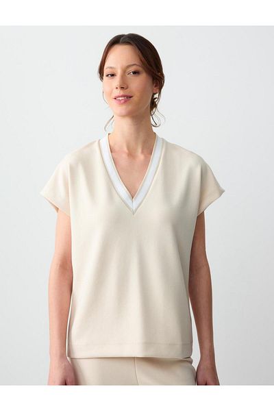Jimmy Key Beige Knitted Sweatshirt