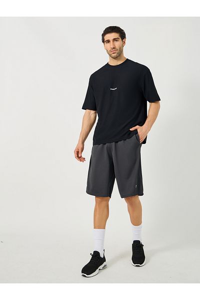 Styli Mesh Insert Oversized Training Shorts with Badge Detail